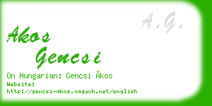 akos gencsi business card